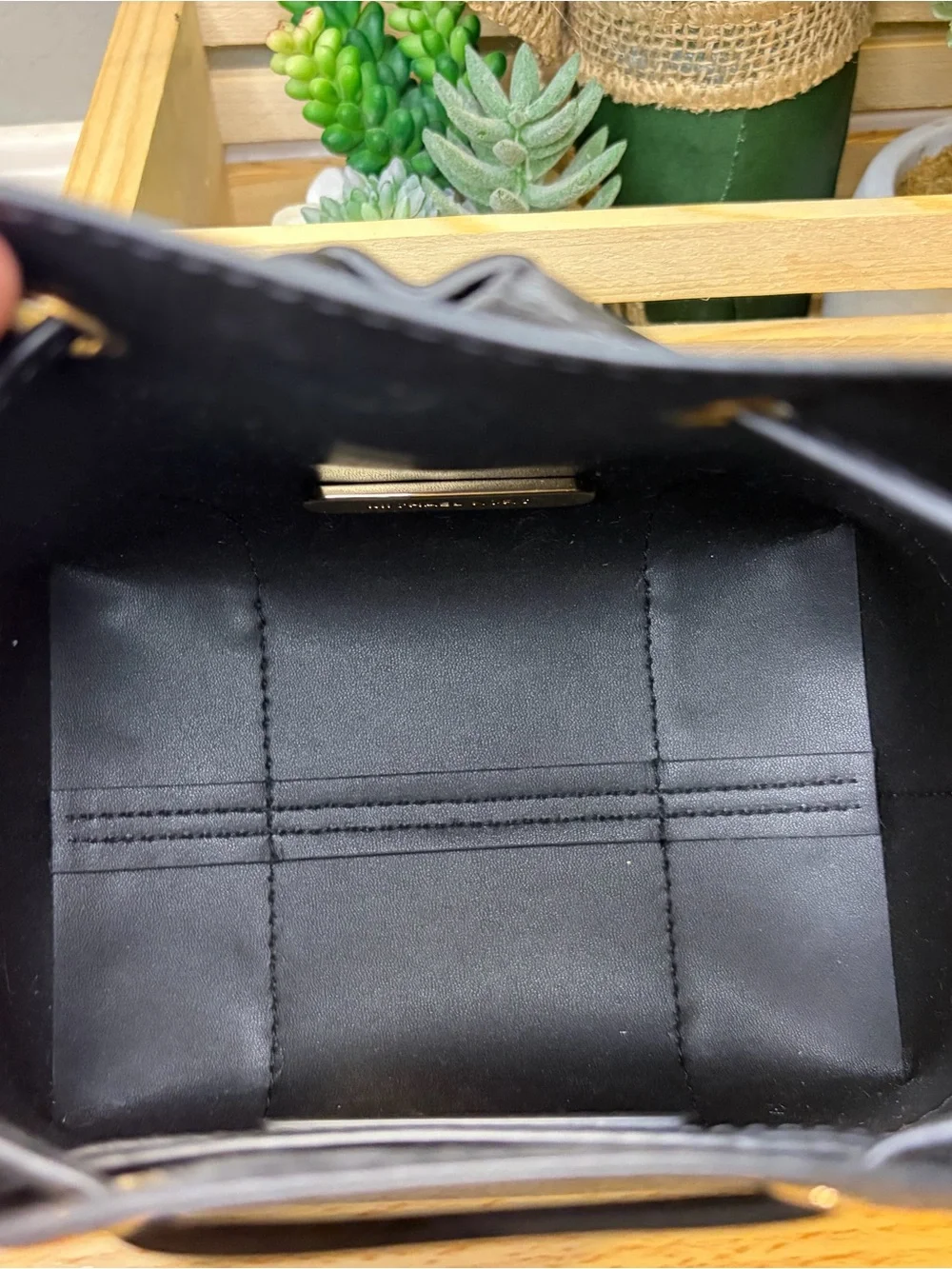 Michael Kors Black Mercer Small Bucket Crossbody Bag